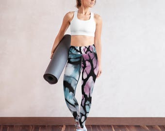 Damen Tie-Dye Leggings - Yogahosen mit hoher Taille für Workouts, Hot Yoga und Laufsportbekleidung