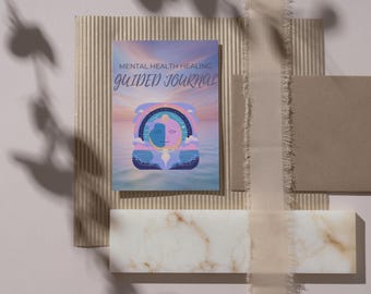 Psychische Gesundheit Heilung Journal | 38-seitiges geführtes Arbeitsbuch PDF | Angst & Selbstfürsorge Printable | Sofort Download