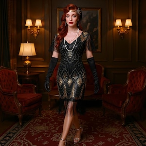 1920s Flapper Gatsby Dress, Vintage Party Dress, Gatsby Flapper Dress, Art Deco Inspired Downton Abbey Dress, Retro Evening Gown