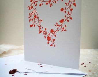 Heart of Roses Greeting Card