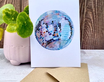 Disco Ball Greeting Card 5x7"