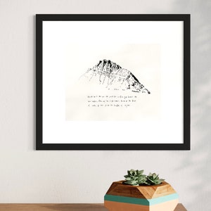 Tryfan - Welsh Mountain Collection Print, Ready to Frame, A4 size 10 x 8 size Print, Pen and Ink Illustration, Art for wall