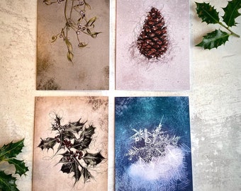 Christmas Elements Greeting Cards