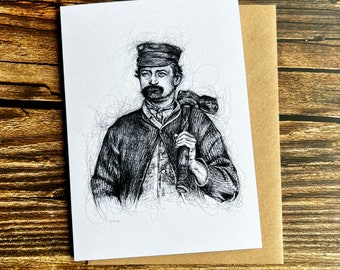 Dick Pugh, Welsh Gentleman Greeting Card 5x7"