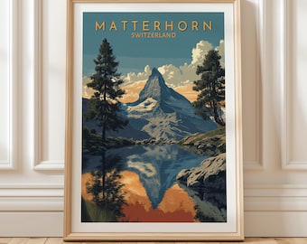 スイスアルプスの塗り絵 – 印刷可能な山と自然の風景10枚