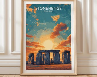 ストーンヘンジ アートプリント @ 11 x 17 - ストーンヘンジ - 古地図