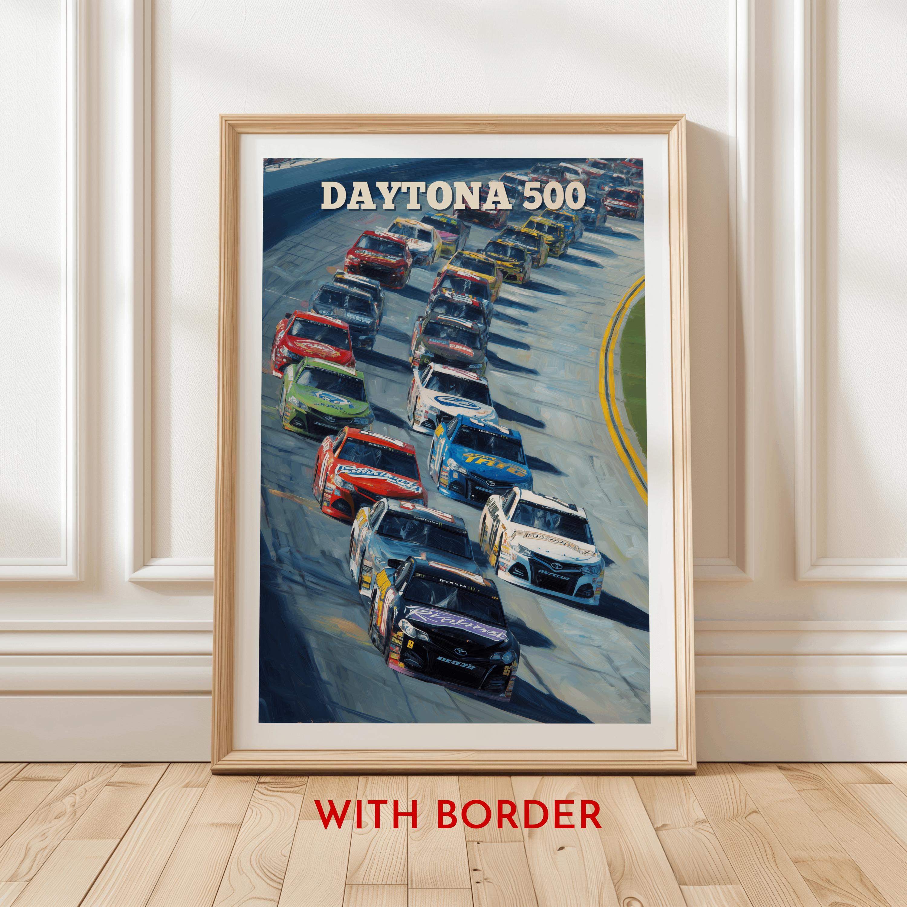 Daytona 500 NASCAR Stock Car Racing Wall Art Print, Dynamic