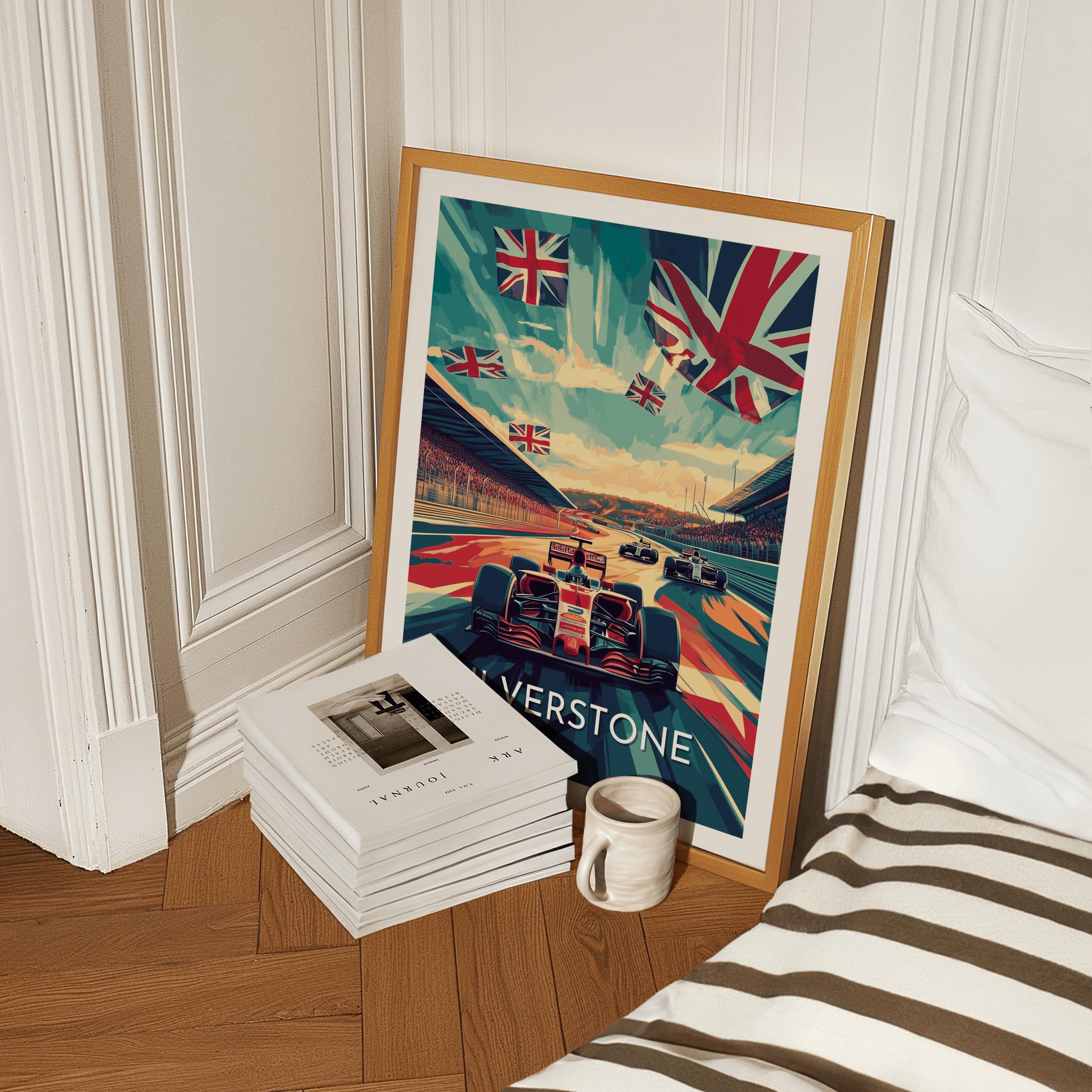 Silverstone Print Iconic Silverstone F1 Grand Prix Art Print, Vintage British Motorsport ...