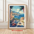 Monaco Grand Prix Racing Wall Art Featuring Formula One Cars Speeding Through Coastal City Streets With Mediterranean Sea View, Gift Idea product logo