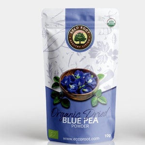 Tè al fiore di pisello farfalla biologico al 100% Clitoria ternatea Tisana / Bevanda blu alle erbe naturale biologica pura / Tè blu alle erbe NON OGM