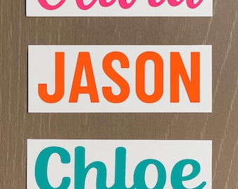 Custom Vinyl Name Decal: Custom Name Sticker For Water Bottles, Personalized Name Sticker, Custom Name Decal, Easter Basket Decal
