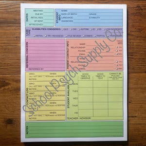 School Psych Assessment Planner Notepad - Case File Cover