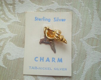 Vintage Gold Tone Sterling Silver Star Fish Florida Travel Charm