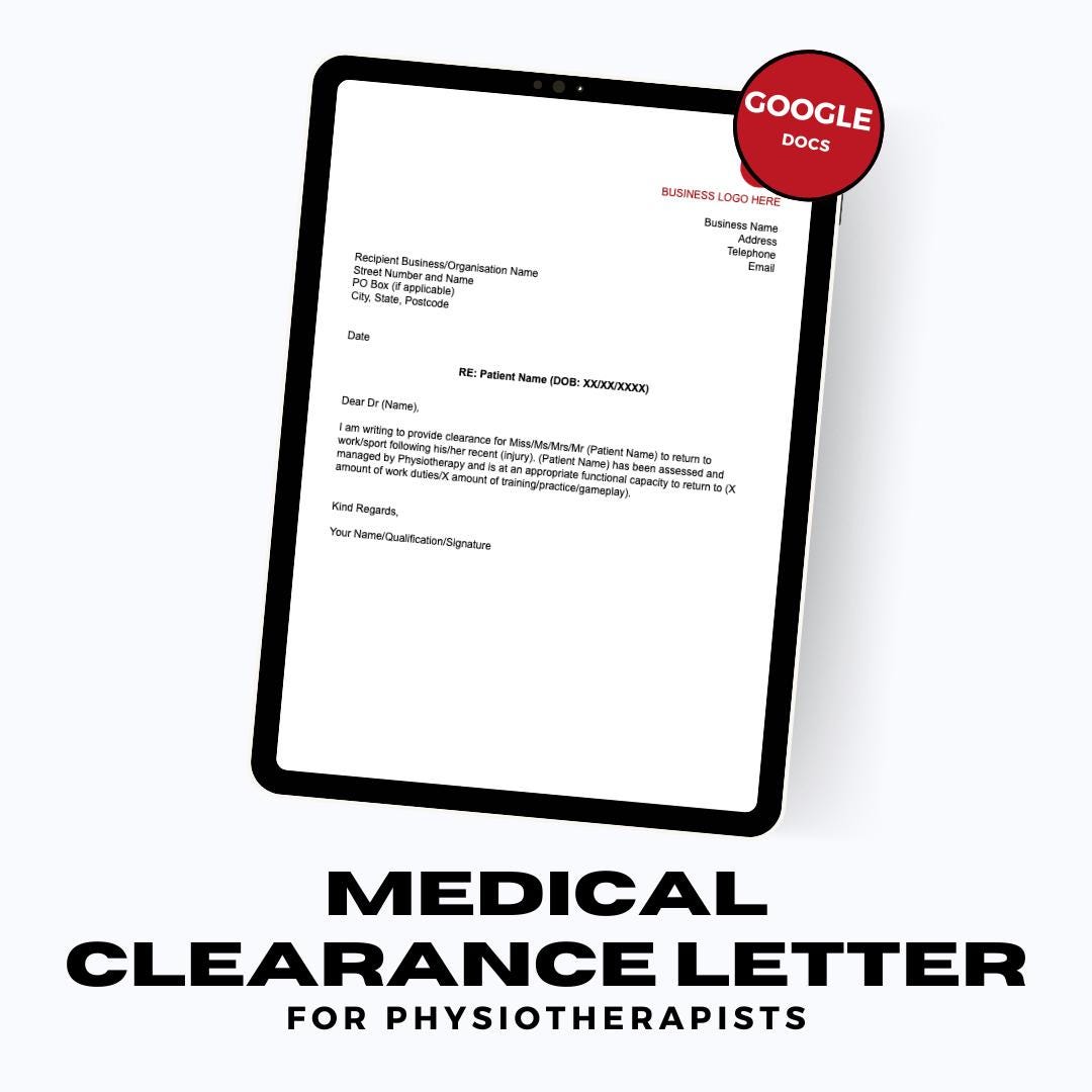 Medical Clearance Form - Etsy medical-clearance-form-etsy