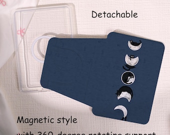 Cat Moon 360 Degree Rotating Kindle Case, Kindle 12th Gen (2024/2022) Paperwhite 6"/7" Case, Kindle 10th Case, New Personalized Paperwhite