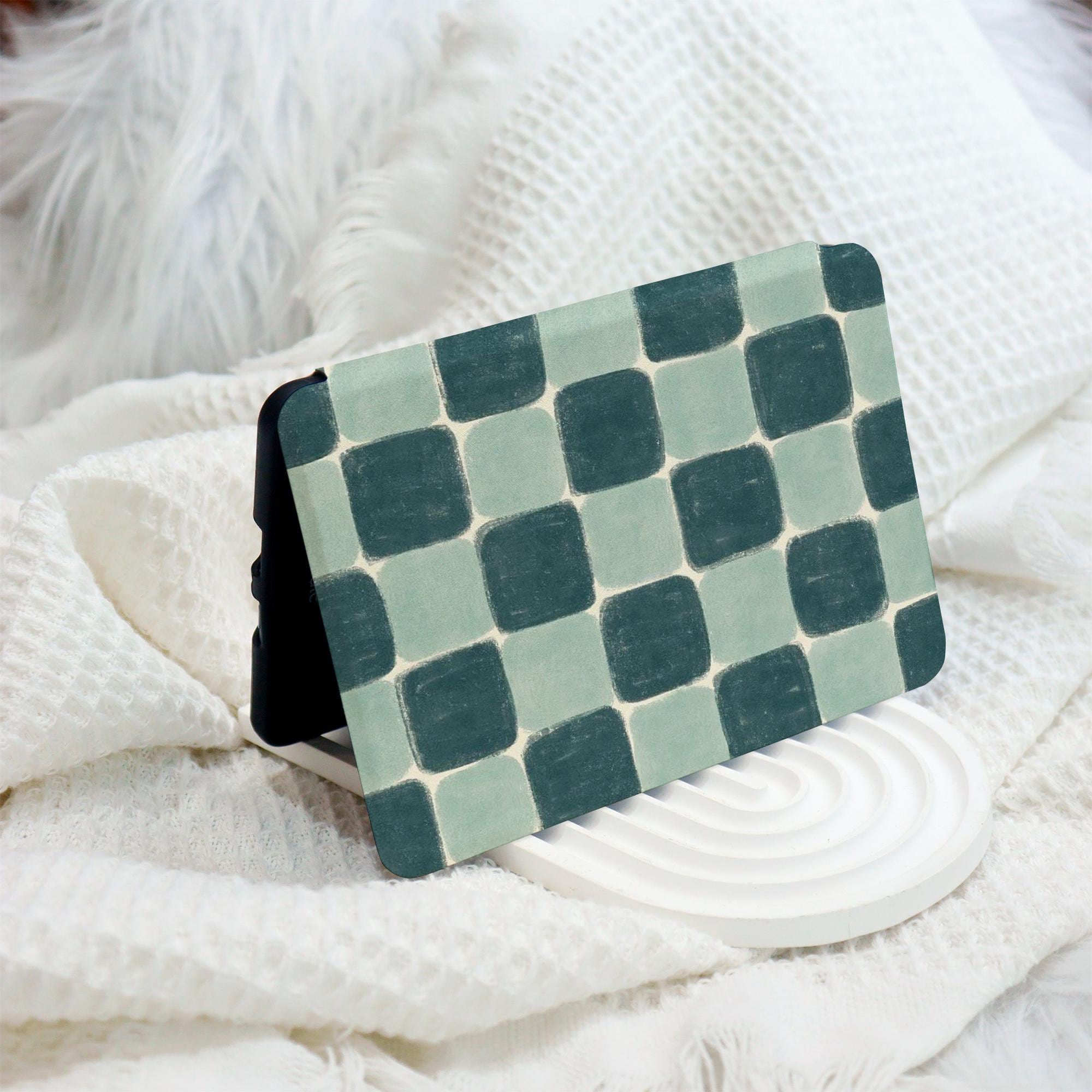 Green Lattice Kindle 12th Gen (2024/2022) Paperwhite 6"/7" Case With Hand Strap,All New Kindle Case,Kindle 10th Case,Personalized Paperwhite