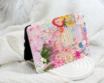Pink Collage Kindle 12th Gen (2024/2022) Paperwhite 6"/7" Case With Hand Strap,All New Kindle Case,Kindle 10th Case, Personalized Paperwhite