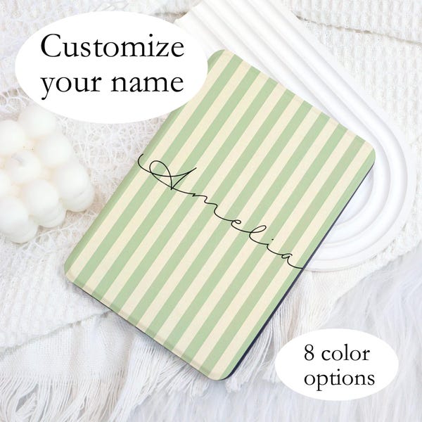 Custodia personalizzata con striscia per Kindle Paperwhite di 12a generazione (2024/2022) da 6"/7" con cinturino da polso, custodia Kindle completamente nuova, custodia Kindle di 10a generazione, Paperwhite personalizzato