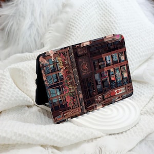 Bookstore Scenery Kindle 12th Gen (2024/2022) Paperwhite 6&quot;/7&quot; Case With Hand Strap, Kindle Case, Kindle 10th Case, Personalized Paperwhite