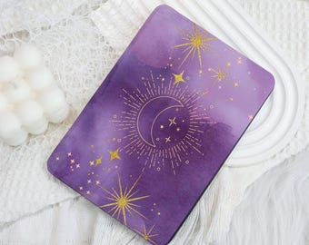 Personalized Starry Sky Kindle Case, Kindle Paperwhite Case with Hand Strap, Kobo Clara Libra, Celestial Aesthetic Cover for Book Lover