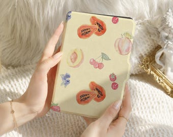 Fruit Pattern Kindle 12th Gen (2024/2022) Paperwhite 6"/7" Case With Hand Strap, New Kindle Case, Kindle 10th Case, Personalized Paperwhite