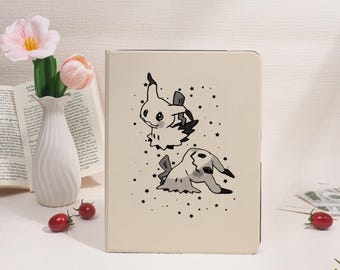 Capa para iPad com Pikachu, Capa para iPad Mini Pro Air com Pikachu desenhado à mão, Capa abstrata para iPad Air 7 (2026 A16), Presente abstrato do Pikachu para fãs de desenhos animados.