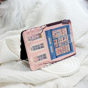 Dreamy Pastel Bookstore Kindle 12th(2024/2022) Paperwhite 6&quot;/7&quot; Case With Hand Strap, Kindle Case, Kindle 10th Case, Personalized Paperwhite