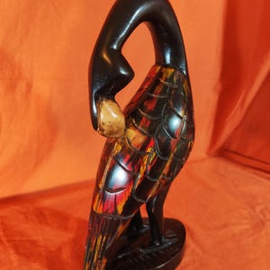 Sankofa Bird Statue – Hand-Carved Ghanaian Symbol of Wisdom & Heritage – African Tribal Art Wooden Sculpture