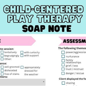 Modello di nota SOAP per la terapia del gioco