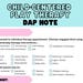 Play Therapy DAP Note Template - Etsy