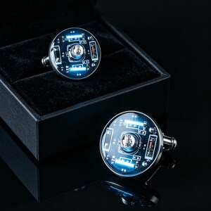 Unique Circuit Board Cufflinks, Real PCB Electronics Jewelry, Geek Gift for Engineer, Computer Programmer Gift, Groomsmen Cufflinks
