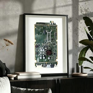 2018 Original Tesla Motherboard Art Model 3/Y,Framed Circuit Board Tech Wall Decor