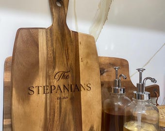 Tagliere personalizzato, tagliere inciso, legno di acacia