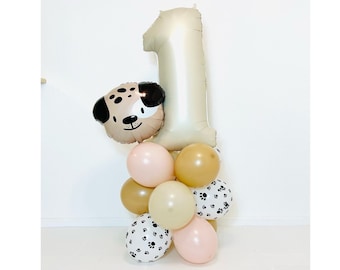 Puppy Balloon Tower, Puppy Balloon Garland, Puppy Party, Lets Pawty, Pawty Party, Paw Print, Dog Birthday party, Puppy Dog, Puppy Balloon,