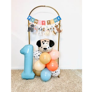 Puppy Balloon Tower Puppy Balloon Garland Puppy Party Lets Pawty Banner Dog Birthday Party Pawty Time Banner Puppy Birthday Party Lets Pawty