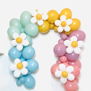 Groovy Balloon Garland Boho Rainbow Garland Muted Rainbow Garland Groovy One Groovy Birthday Five is a Vibe Retro Birthday Groovy