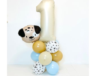 Puppy Balloon Tower, Puppy Balloon Garland, Puppy Party, Lets Pawty, Pawty Party, Paw Print, Dog Birthday party, Puppy Dog, Puppy Balloon,