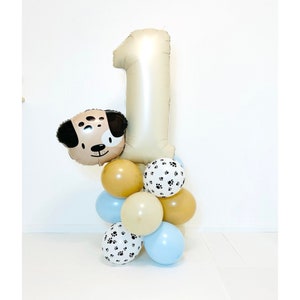 Puppy Balloon Tower, Puppy Balloon Garland, Puppy Party, Lets Pawty, Pawty Party, Paw Print, Dog Birthday party, Puppy Dog, Puppy Balloon,