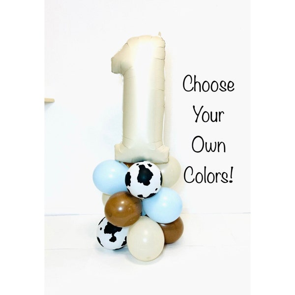 Cowboy Balloon Tower, Cowboy Balloon, First Rodeo, yeehaw, Cowboy Birthday, Farm party, Western birthday, Howdy, Toy Story Birthday, Cowboy