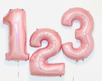 Pink Number Balloon, Pink 1 Balloon, Pink 2 Balloon, Pink Jumbo Number Balloons, Pink 3, Pink 4, Pink 5, Pink Numbers, Pink Birthday Balloon