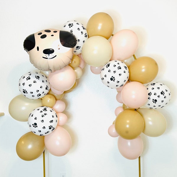 Puppy Balloon Garland, Puppy Birthday Party, Puppy Party, Lets Pawty, Pawty, Dog Birthday party, Puppy Dog, Puppy Balloon Doggy Birthday