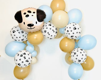 Puppy Balloon Garland, Puppy Birthday Party, Puppy Party, Lets Pawty, Pawty, Dog Birthday party, Puppy Dog, Puppy Balloon Doggy Birthday