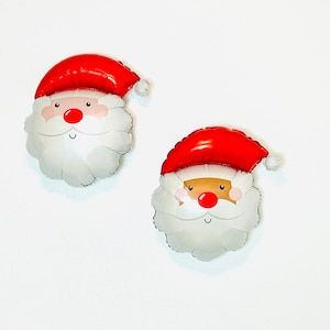 Santa Balloon, Santa Face Balloon Dark Skin Santa Balloon Cute Santa Balloon Santa Claus Balloon Holiday Party Balloons, Friendsmas Ho Ho Ho