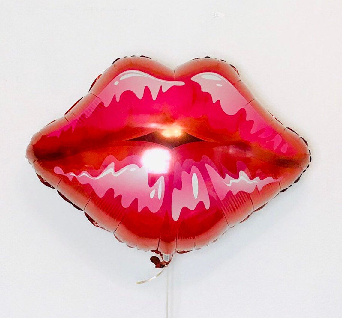 Lips Balloon Red Lip Balloon Galentines Galentine Day Etsy