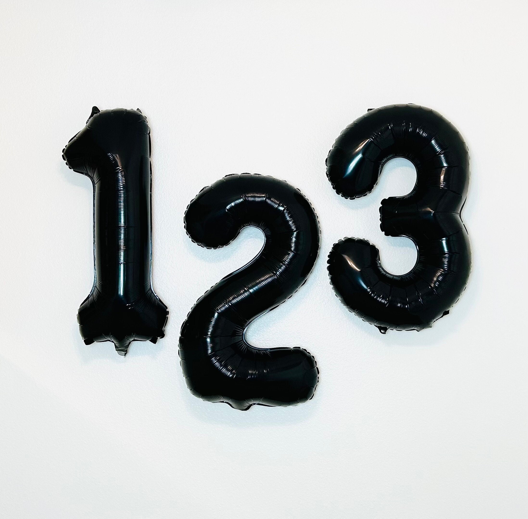 Black Number Balloons, Black Number 2, Milestone Birthday, Grad Party 2025  Balloons Class of 2025 Party Decorations Black 30 Balloons - Etsy Australia