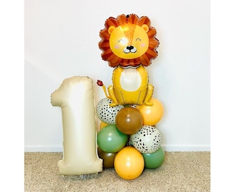 Lion Balloon Lion Balloon Tower Safari Balloon Safari Birthday Circus Birthday Wild and Three Jungle Balloon Wild One Two Wild Lion Birthday