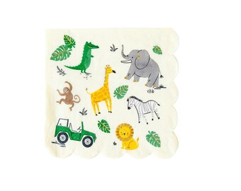 Safari Napkins Safari Birthday Two Wild Wild One Wild and Three Party Safari Party Plates  Safari Animal Safari Party Jungle Birthday Zebras