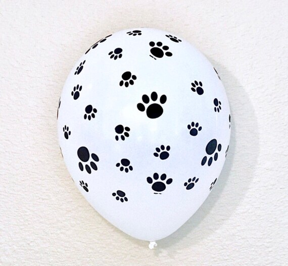 Paw Print Latex, Pawty Balloons, Lets Pawty Theme, Dog Birthday Party, Dalmation Party, Pawty, Woof Woof Party, Dog Balloons, Paw Prints Il_570xn