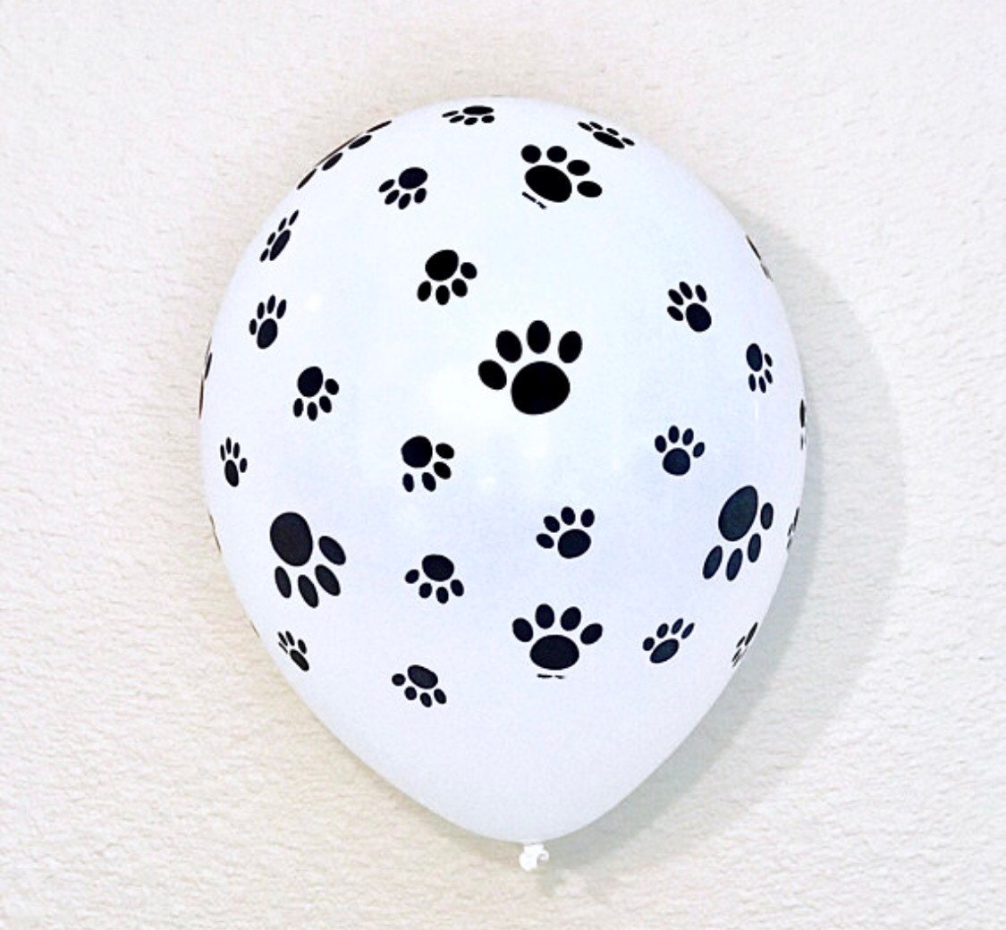 Dog Paw Print Latex Balloons Birthday Party Decorations Puppy Pet