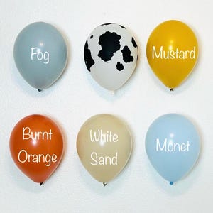 Toddler Story Balloons, Muted Cowboy Colors, Cowboy Balloon Garland image 1